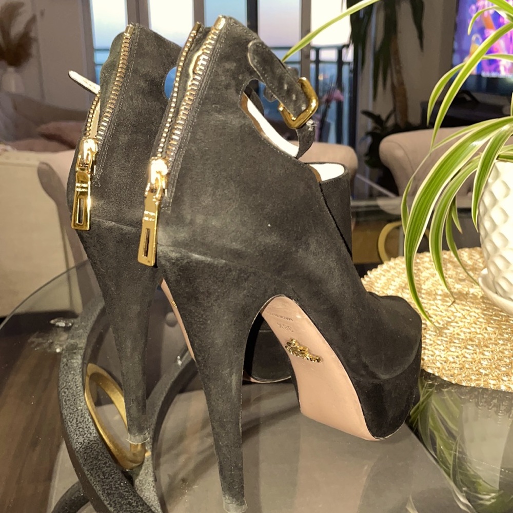 PRADA Peep Toe Booties